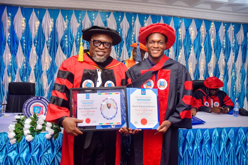 Conferment of honorary degree in heim-weldios university benin